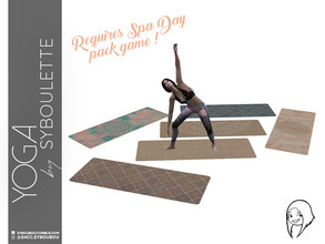 Sims 4 — Yoga - Mat (Spa Day required) by Syboubou — This is a nice quality mat for practicing Yoga in natural fiber and