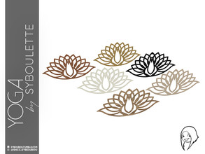 Sims 4 — Yoga - Mandala wall decor by Syboubou — This a lotus flower in wood or metal to decorate your zen interior.