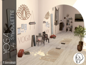 Sims 4 — Yoga set by Syboubou — This set offers everything for the Yoga and relaxation enthousiasts. With soft and pastel