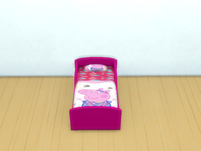 Sims 4 — Peppa pig toddler bed by Arisha_214 — Bed for little Peppa pig's fans :)