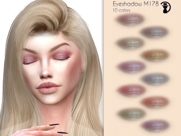 Sims 4 — Eyeshadow M178 by Daph's — 10 Swatches Works with all of skins Custom Thumbnail Compatible with HQ mod All ages