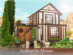 Sims 4 — Industrial House by Mini_Simmer — This is a small industrial home that can house only 1-2 sims. Lot size: 20x15