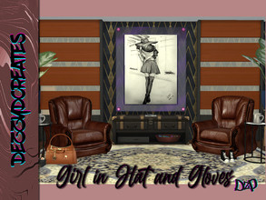 Sims 4 — Girl in Hat and Gloves by Dezzydcreates — Hello, This is Girl in Hat and Gloves, an original artwork piece from