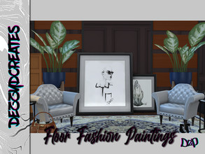 Sims 4 — Floor Fashion Paintings by Dezzydcreates — Hello, These are Floor Fashion Paintings, an original artwork piece