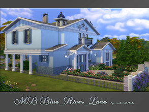 Sims 4 — MB-Blue_River_Lane by matomibotaki — Chic family house with a cute and cozy atmosphere. Feel at home and relax..