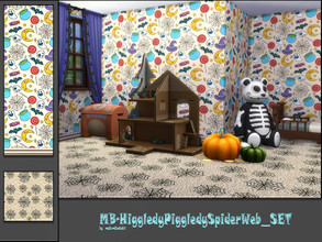 Sims 4 — MB-HiggledyPiggledySpiderWeb_SET by matomibotaki — MB-HiggledyPiggledySpiderWeb_SET, cute helloween wallpaper