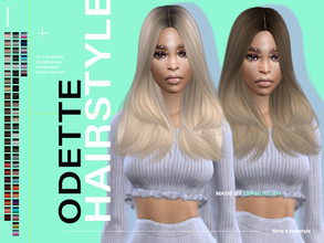 Sims 4 — LeahLillith Odette Hairstyle by Leah_Lillith — Odette Hairstyle All LODs Smooth bones Custom CAS thumbnail Works