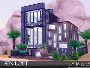 Sims 4 — Sen Loft by Ineliz — This house gives off modern and industrial vibes. Your sims will be able to isolate and