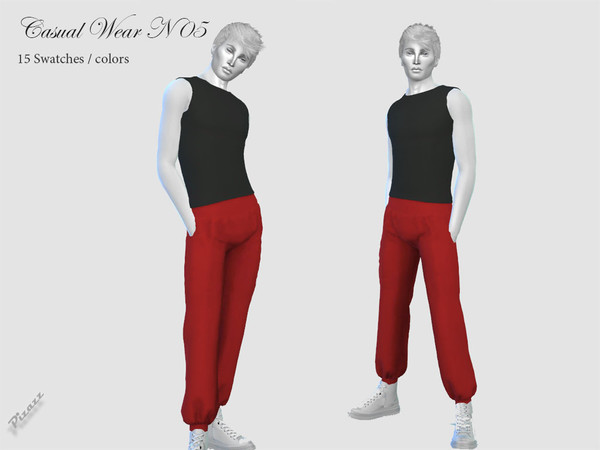 Sims 4 — Casual Wear N 05 by pizazz — NEW MESH included with download Base game 15 colors / swatches HQ - LODS - MAPS