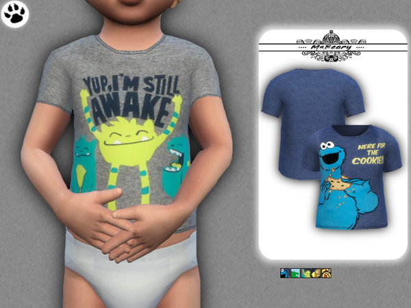Sims 4 — Random Little Toddler Tee by MsBeary — Enjoy this toddler tee with 5 options! From shirts online