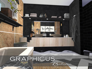 Sims 4 — Graphicus Bathroom by fredbrenny — Could you please hand me my towel? Ah, thanks! All is nicely coming together.