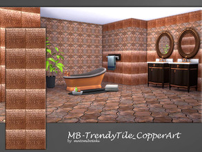 Sims 4 — MB-TrendyTile_CopperArt by matomibotaki — MB-TrendyTile_CopperArt, handcrafted copper tile, elegant and chic,