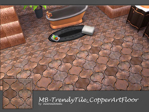 Sims 4 — MB-TrendyTile_CopperArtFloor by matomibotaki — MB-TrendyTile_CopperArtFloor, handcrafted copper tile floor,