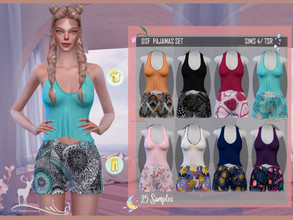 Sims 4 — DSF PAJAMAS SET by DanSimsFantasy — This set is ideal to be at home, give it the use you prefer, it allows you