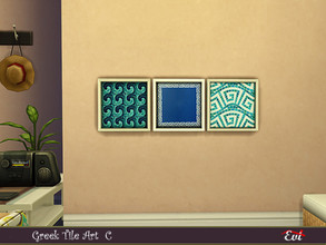 Sims 4 — Greek Tile Art C by evi — Beautiful tiles with a Greek design which can decorate both modern and traditional