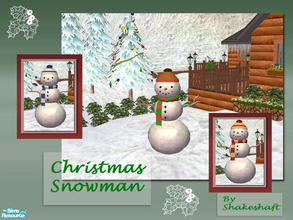Sims 2 — Christmas Snowman by Shakeshaft — A jolly christmas snowman to cheer up your sims gardens this winter, set