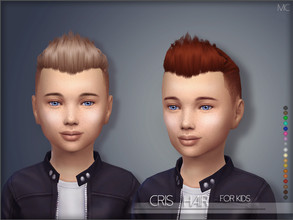 Sims 4 — Mathcope Cris Hair Kids by mathcope2 — Specifications: *Hat compatible. *EA maxis match colors and more *Male