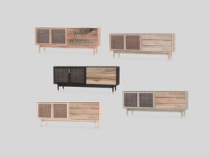 Sims 4 — Dining Avon - Sideboard by ung999 — Dining Avon - Sideboard Color Options : 5 Located at : Surface / Misc