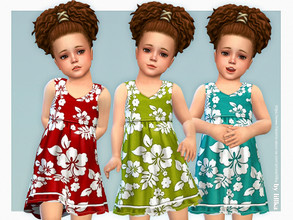Sims 4 — Kalea Dress [NEEDS TODDLER STUFF] by lillka — Kalea Dress for Toddler Girls 5 swatches Custom thumbnail YOU NEED