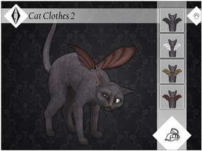 Sims 4 — Cat Clothes 2 - EP04 Needed by AleNikSimmer — Bat wings for adult cats. They come in four colors, work with