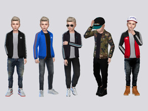 Sims 4 — ADIDAS Track Jacket Kids by McLayneSims — TSR EXCLUSIVE Standalone item 20 Swatches MESH by Me NO RECOLORING