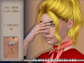 Sims 4 — Half Moon Fleshtunnel by PlayersWonderland — HQ Custom thumbnail 2 Swatches