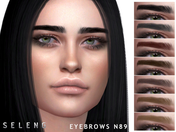 Sims 4 — Eyebrows N89 by Seleng — Female 10 colours Custom Thumbnail The picture was taken with HQ mod Happy Simming!