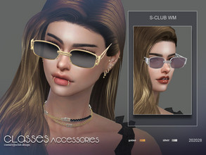 Sims 4 — S-Club ts4 WM Glasses 202008 by S-Club — Glasses, 10 swatches, hope you like, thank you.