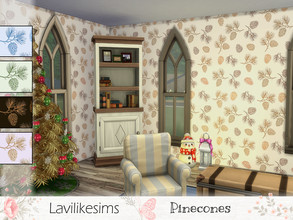 Sims 4 — Pinecones by lavilikesims — Pinecones and twigs for that winter chrismas look