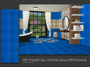 Sims 4 — MB-TrendyTile_Colorful_MexicoBOHOsolid by matomibotaki — MB-TrendyTile_Colorful_MexicoBOHOsolid, a bright and