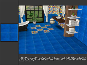 Sims 4 — MB-TrendyTile_Colorful_MexicoBOHOfloorSolid by matomibotaki — MB-TrendyTile_Colorful_MexicoBOHOfloorSolid, a