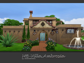 Sims 4 — MB-Villa_Ambrosia by matomibotaki — Stylish and spacious Mexican villa. Luxurious and chic. A stately property