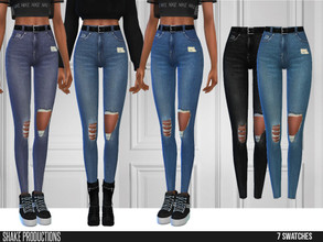 Sims 4 — ShakeProductions 535 - Jeans by ShakeProductions — Bottoms/Jeans Handpainted 6 Colors