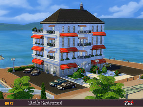 Sims 4 — Etoile Restarurant by evi — A four floor luxurious restaurant with a bar on the top, two different chef