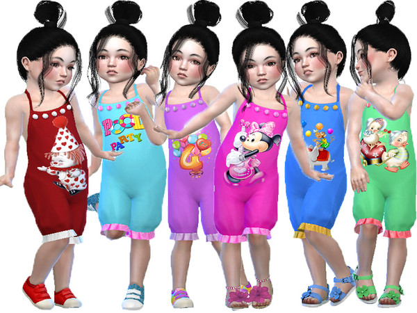 Sims 4 — Toddler jumpsuit (Island loving) by TrudieOpp — Toddler jumpsuit in 6 colors