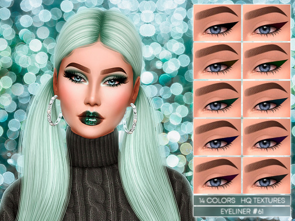 Sims 4 — EYELINER #61 by Jul_Haos — - CATEGORY: EYELINER - COLORS: 14 - GENDER - FEMALE - HQ TEXTURES - CUSTOM THUMBNAILS