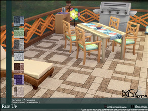 Sims 4 — Rise Up by Silerna — Tiled Stone flooring for outside on your patio's , balconies or garage? -Base game