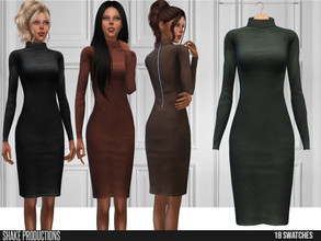 Sims 4 — ShakeProductions 537 - Wool Dress by ShakeProductions — Full Body/Short Dresses New Mesh All LODs Handpainted 19