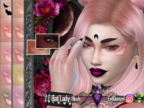 Sims 4 — Bat Lady Blush by EvilQuinzel — - Blush category; - Female and male; - Children + ; - All species; - 10 colors;