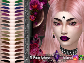 Sims 4 — Pride N1 Eyebrows by EvilQuinzel — - Eyebrows category; - Female and male; - Toddler + ; - All species; - 18