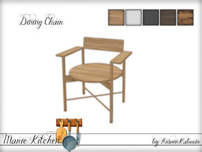 Sims 4 — Marie Kitchen - Dining Chair by ArwenKaboom — Base game dining chair in 5 recolors. 