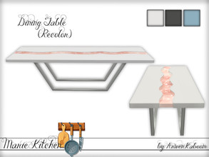 Sims 4 — Marie Kitchen - Dining Table (Recolor) by ArwenKaboom — City Living dining table in 9 recolors.