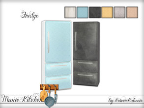 Sims 4 — Marie Kitchen - Fridge by ArwenKaboom — Base game fridge in 6 recolors.