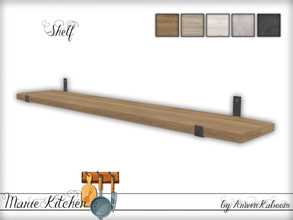Sims 4 — Marie Kitchen - Shelf by ArwenKaboom — Base game shelf in 7 recolors. 