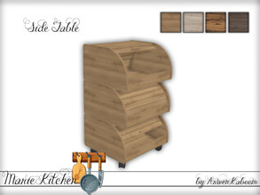 Sims 4 — Marie Kitchen - Side Table by ArwenKaboom — Base game side table in 4 recolors. 