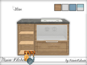 Sims 4 — Marie Kitchen - Stove by ArwenKaboom — Base game stove in 8 recolors. 