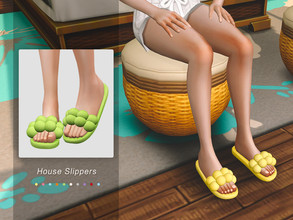 Sims 4 — Jius-House Slippers 01 by Jius — -House Slippers -10 colors -Everyday/Sleep -Custom thumbnail -Base game