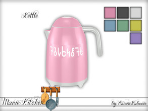 Sims 4 — Marie Kitchen - Kettle by ArwenKaboom — Baser game kettle in 7 recolors. 