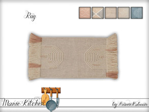 Sims 4 — Marie Kitchen - Rug by ArwenKaboom — Base game rug in 5 recolors. 