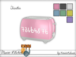 Sims 4 — Marie Kitchen - Toaster by ArwenKaboom — Base game toaster in 7 recolors.
